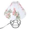 Pleated Lampshade Table Lamp Vintage Jute Rope Iron Geometric Bedside Lamp for Bedroom Living Room Office
