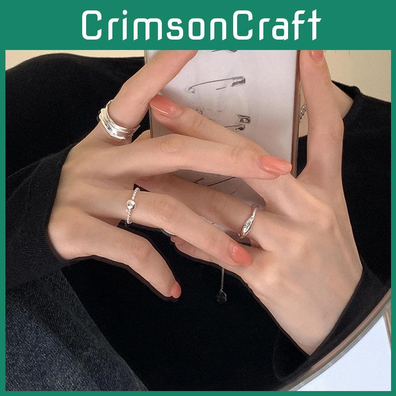 Unique Korean Style Smiley Face Geometric Open Adjustable Ring For Women Fashion