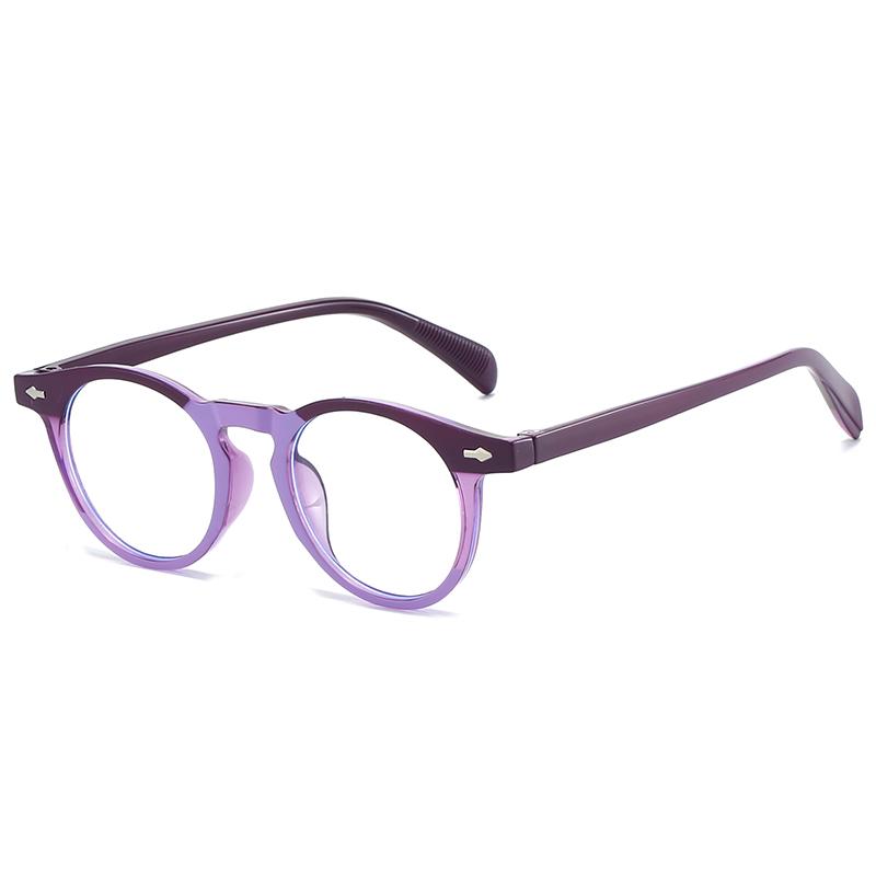 Retro Round Anti Blue Light Glasses for Women Men Fashion Blue Light Blocking Eyewear