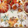 Fall Placemats Set of 6 Thanksgiving Pumpkin Table Mats, Farmhouse Sunflower Seasonal Holiday Outdoor Dining Table Place Mats for Home Party