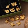 European and American creative gold mini DIY butterfly love pendant collection stainless steel plated 18K gold compact accessories