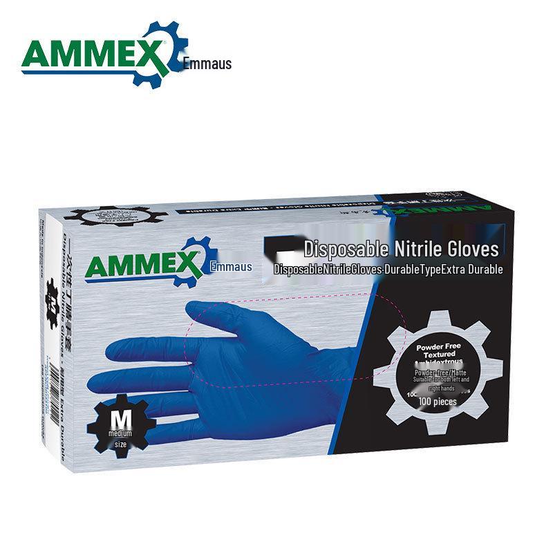 Spot Amas Nitrile Disposable Gloves: Durable, Thickened for Food, Catering, Industrial Protection, and Experiments.