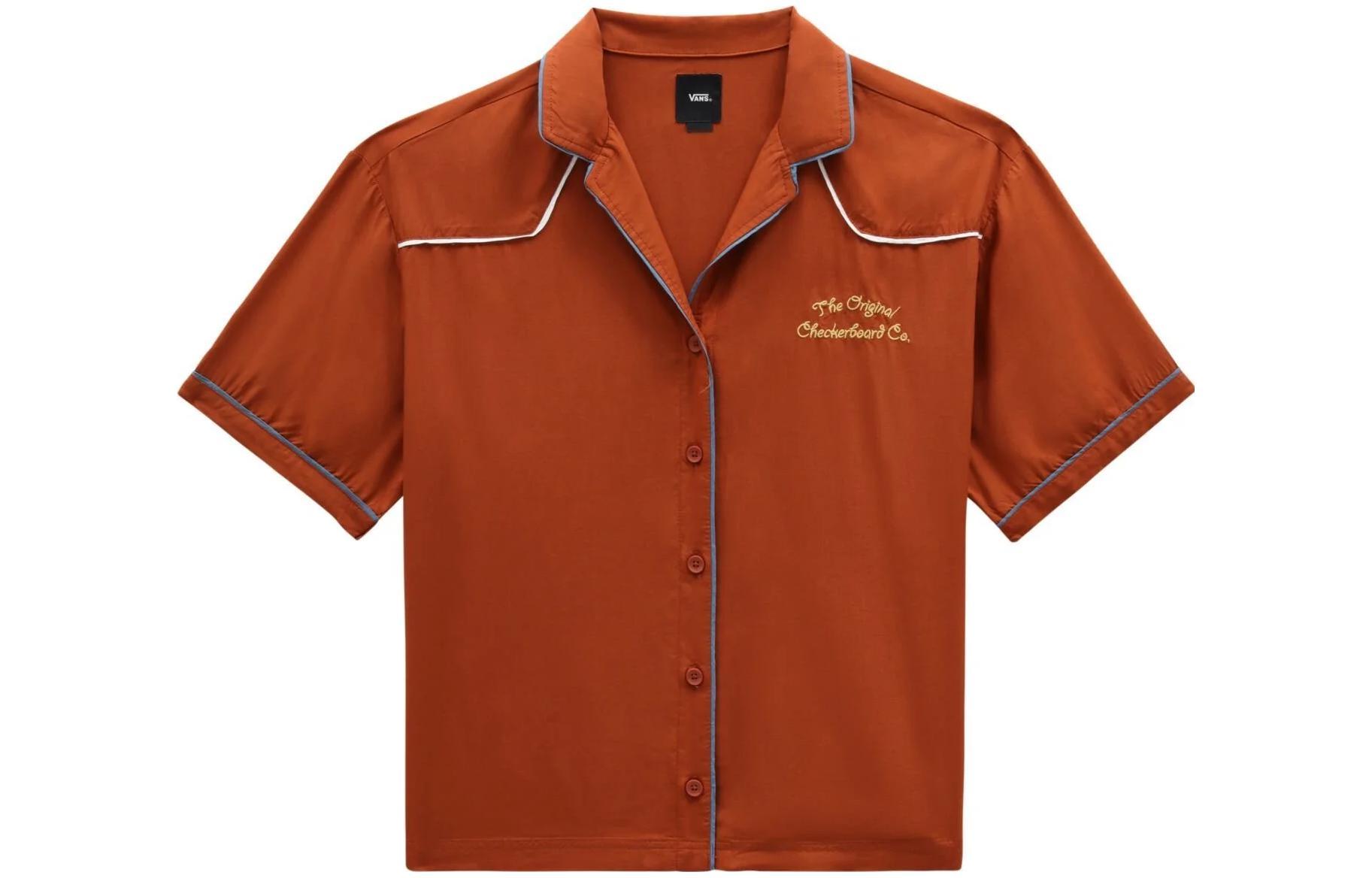 Vans Dusk Downer Shirts Women s Brown Lapel Moderate Shirt VN00076CCKN1 L