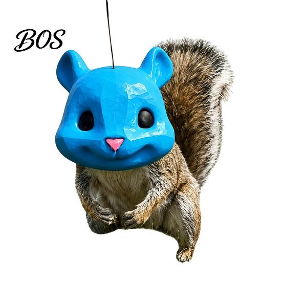 Buiten Tuindecoratie Eekhoornvoerder met Creatief Gesimuleerd Kopontwerp Duurzaam 3D Geprint Hangend Wilde Dieren Voedingsstation voor Gemakkelijk Vullen Noten