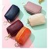 Cute Mini Genuine Leather Cowhide Coin Purse & Keychain Wallet for Ladies