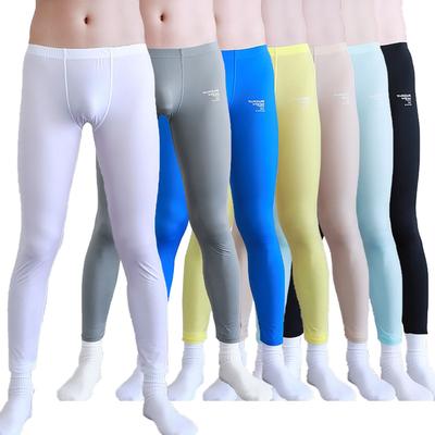 Collant a compressione Leggings da uomo Tessuto ultra elastico elasticizzato Leggings sottili e traspiranti in Theraml