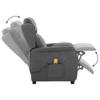 Massage Chair with Cushion Light Grey 93.5 X 67.5 X 101.5 Cm Fabric