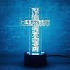 3D Jesus God Cross Night Light Lamp Illusion Lights 7 Color Changing Touch Switch Table Desk Decoration Lamps