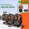 360° Adjustable Car Fan with 1/2/3 Heads Electric Air Circulator USB/12V/24V Silent Fan for Home Desk Office Car RV Truck