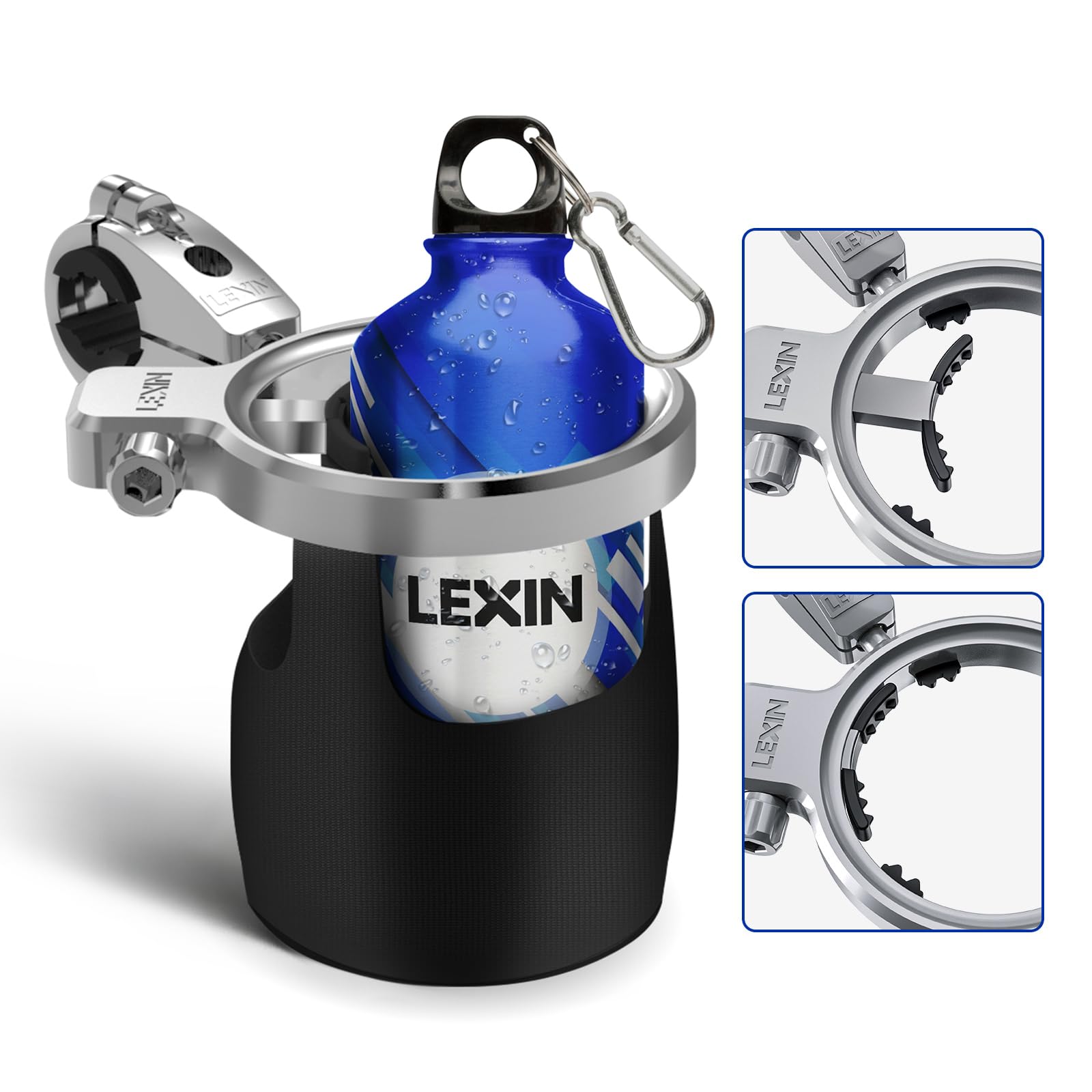 

LEXIN C4 Напиток Велосипед Напиток Велосипед Бутылка для напитков Пластиковая бутылка Вращающийся стакан Зажим Велосипедный напиток Совместимый с рулем Мотоциклетные аксессуары Держатель,