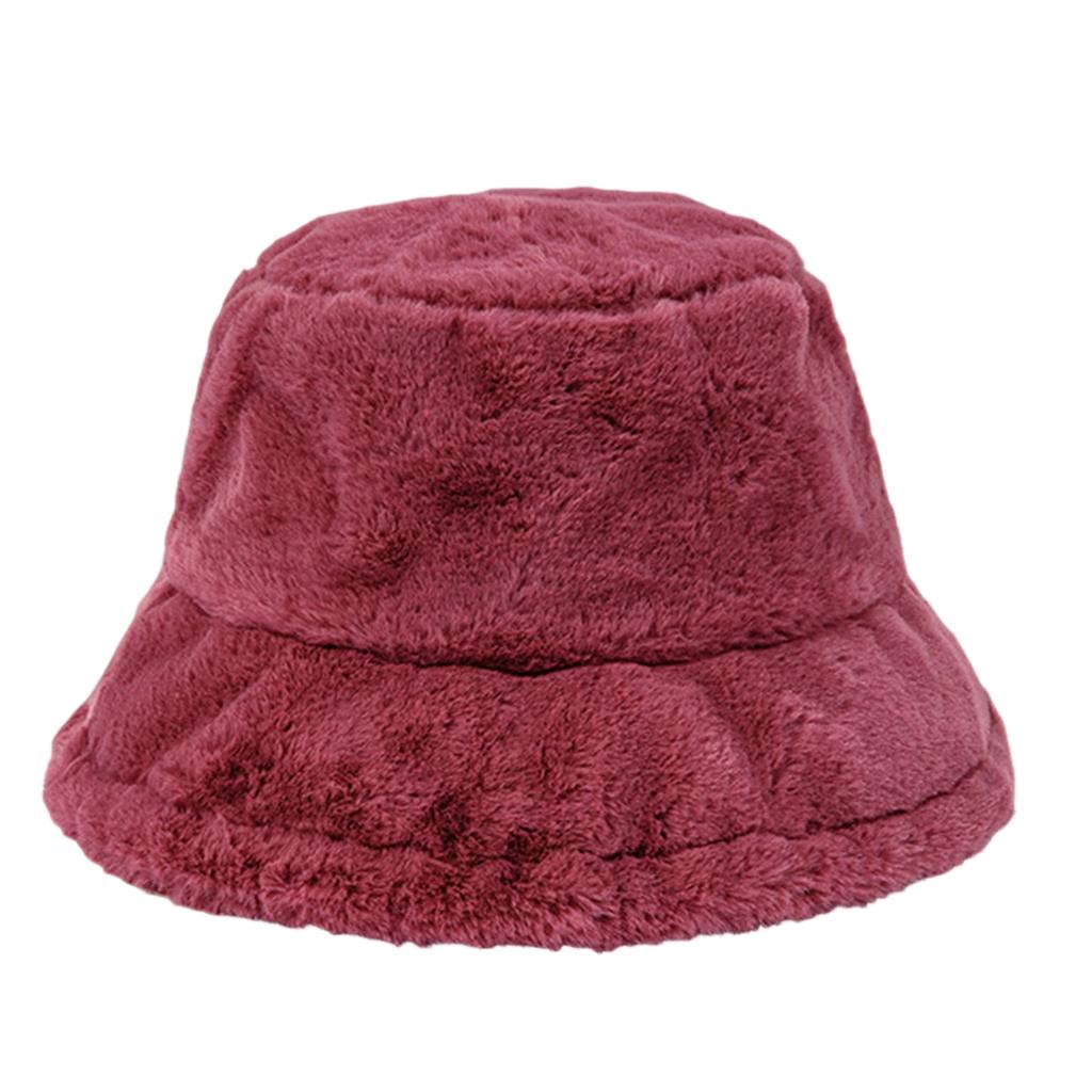 Women's Dopamine Fisherman Hat Warm Fuzzy Bucket Hat