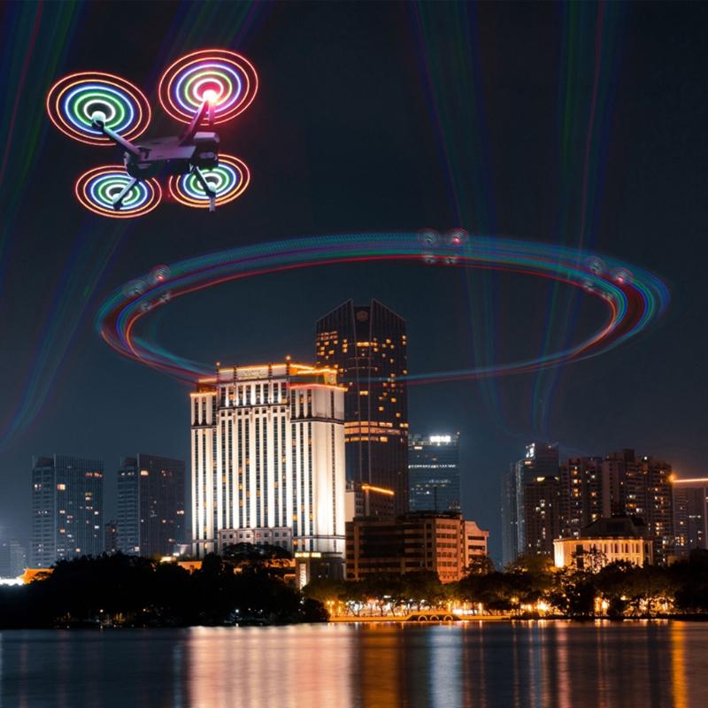 Fall Resistant Rechargeable  LED Light Foldable H Propellers  Hing Vane Fit for  Air 2 Drone