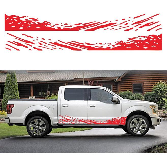 Stickers, Truck Car Stickers, Racing Stripes Car Stickers, Waves Graphics Vinyl Stickers for Car Body Door, Car Decal Stickers for Large Car Side