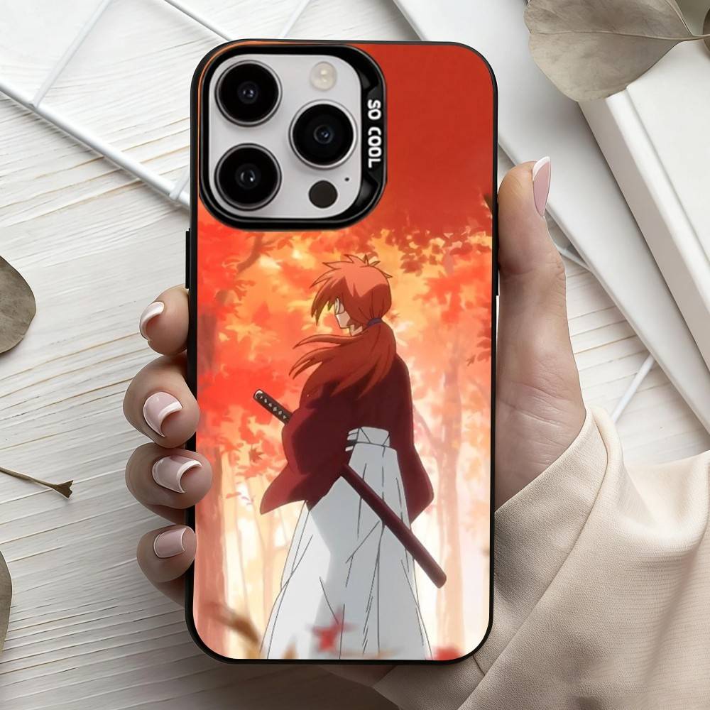 Anime R-Rurouni K-Kenshin-N Phone Case For iPhone17,16,15,14,13,12,11 Plus,Pro Max Black Candy silver phone case