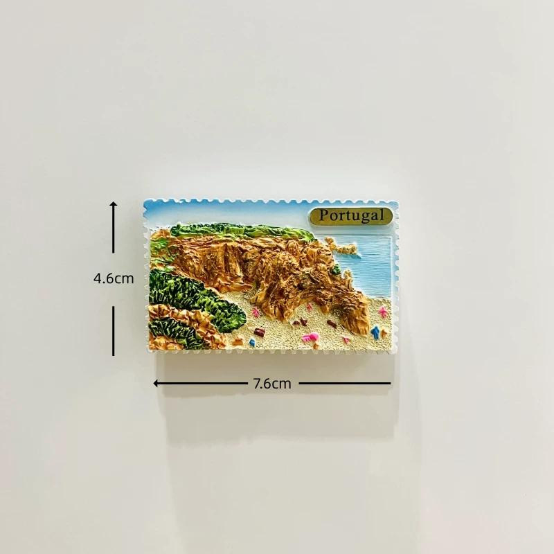 Lisbon Portugal Resin Fridge Magnet Stickers Travel Souvenir Gift Landscape Refrigerator Magnet Home Kitchen Decor