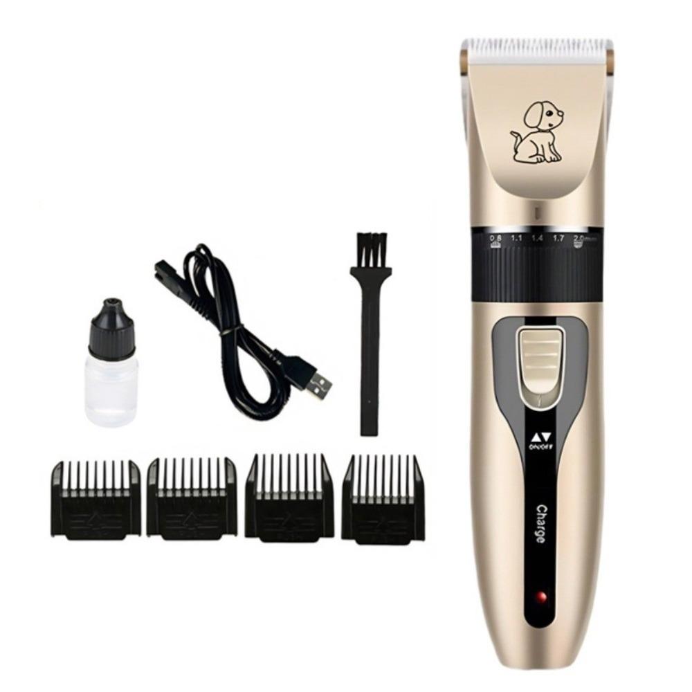 Professional USB Rechargeable Dog Hair Clippers Silent 4-in-1 Electric Pet Grooming Tool Pet Hair Trimmer Dog Grooming
