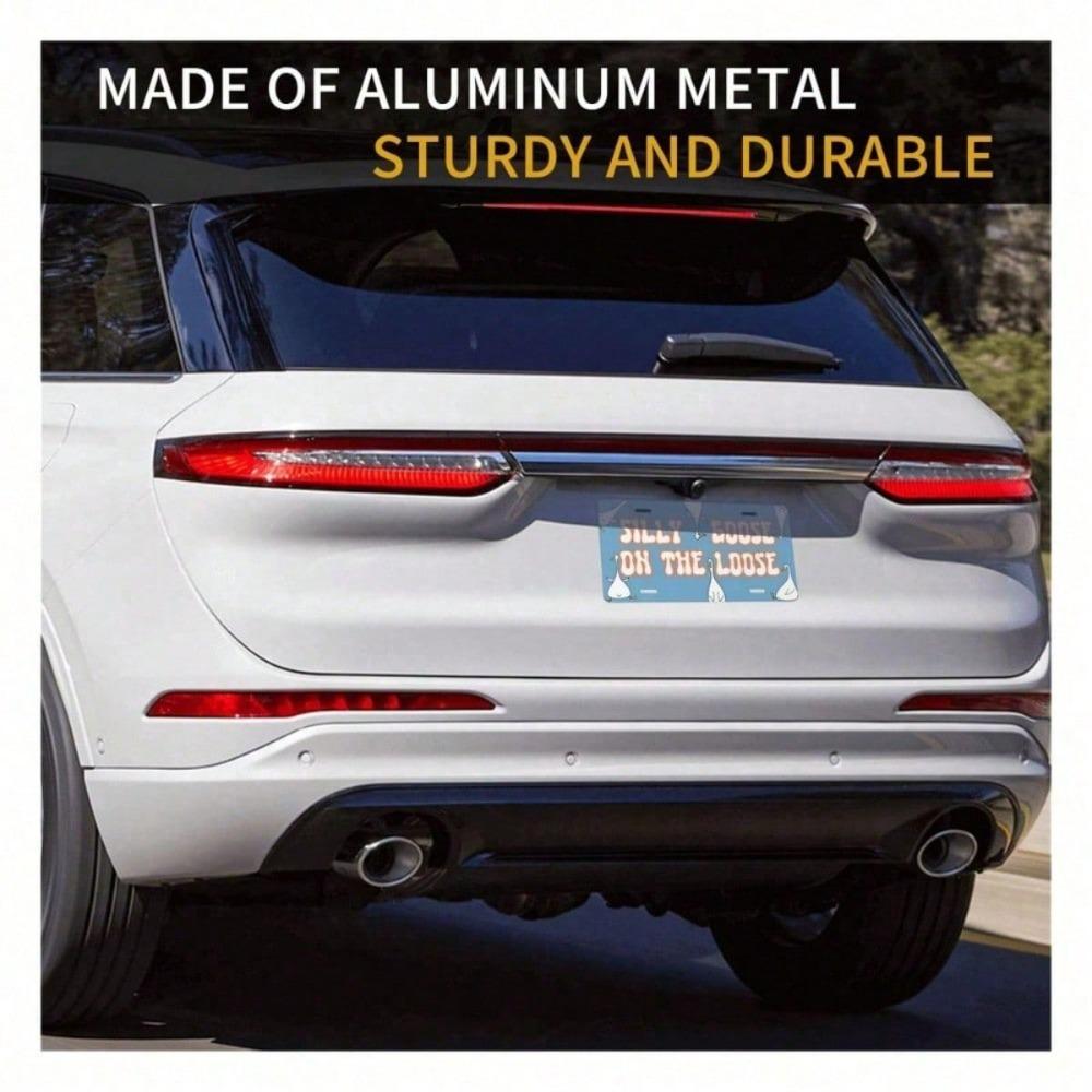 Silly Goose 6x12 Novelty License Plate, Funny Aluminum Car Tag with Playful Design