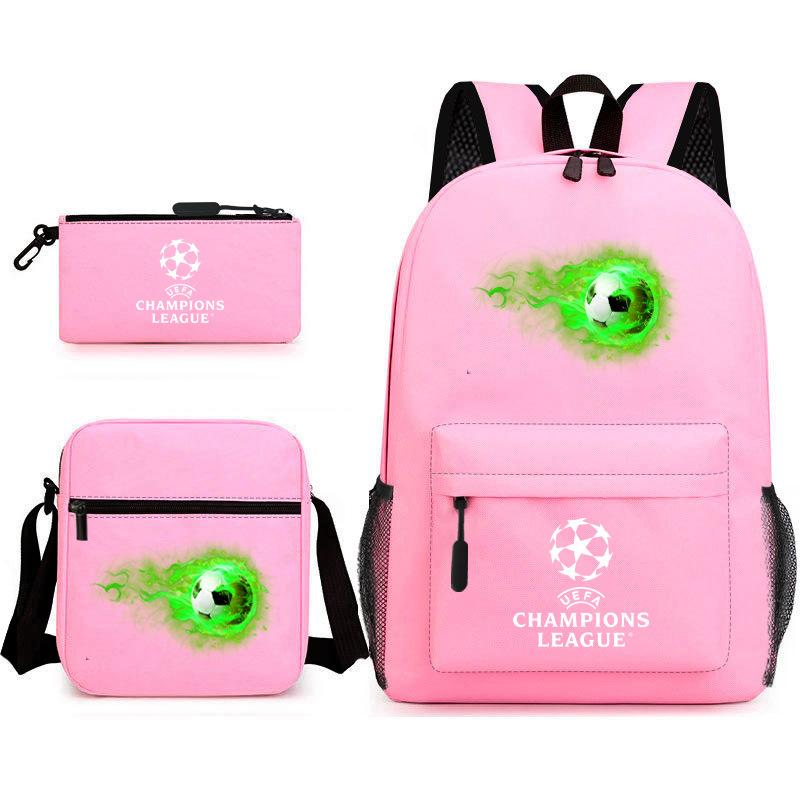 Sports Football Team Print Youth Primary and Secondary School Students C Luo Schoolbag Men and Women Leisure Travel Backpack CR7