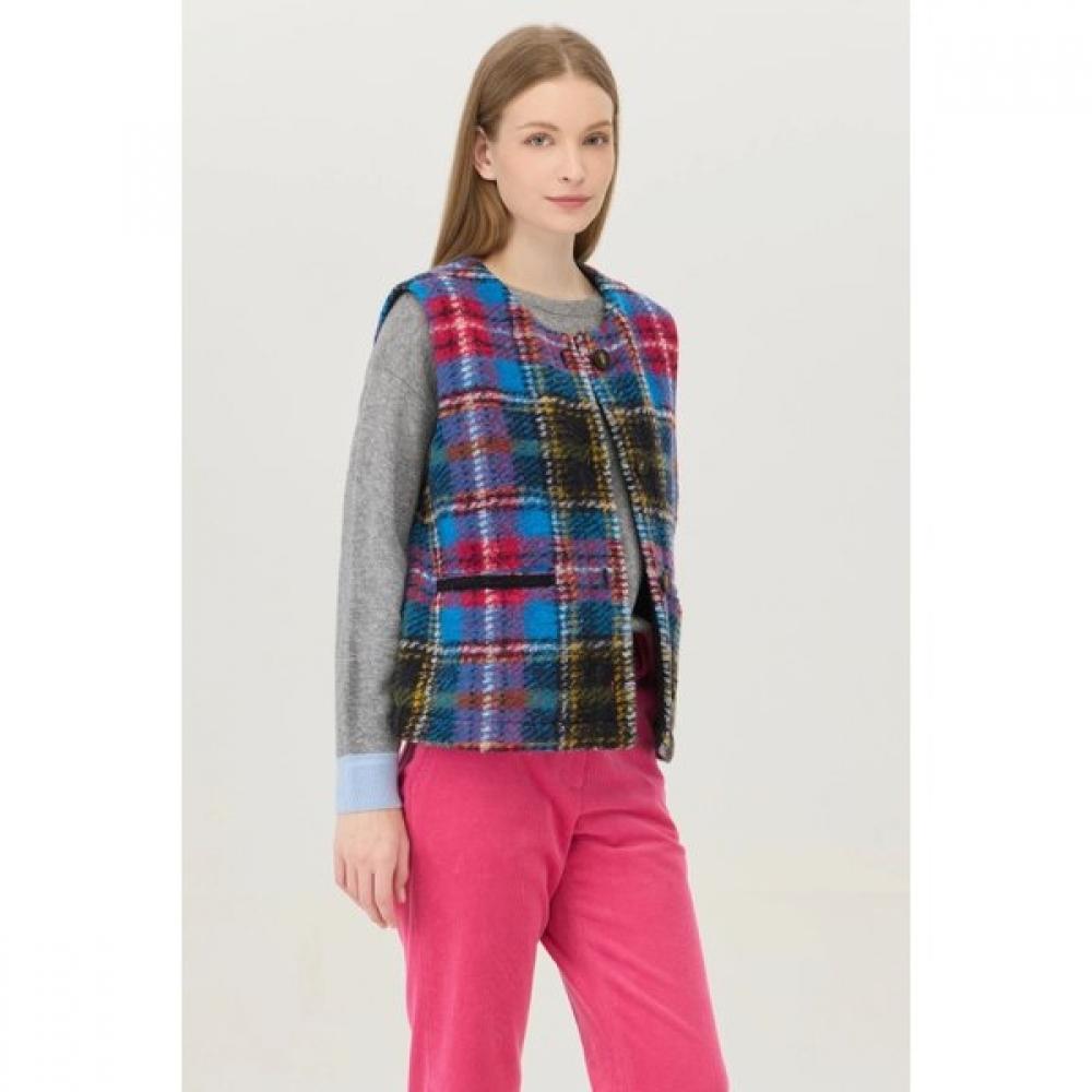 

Benetton Color Wool Check Vest Bajp58561 MU/44