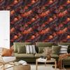 Ink wallpaper burgundy, red and orange 50x1000