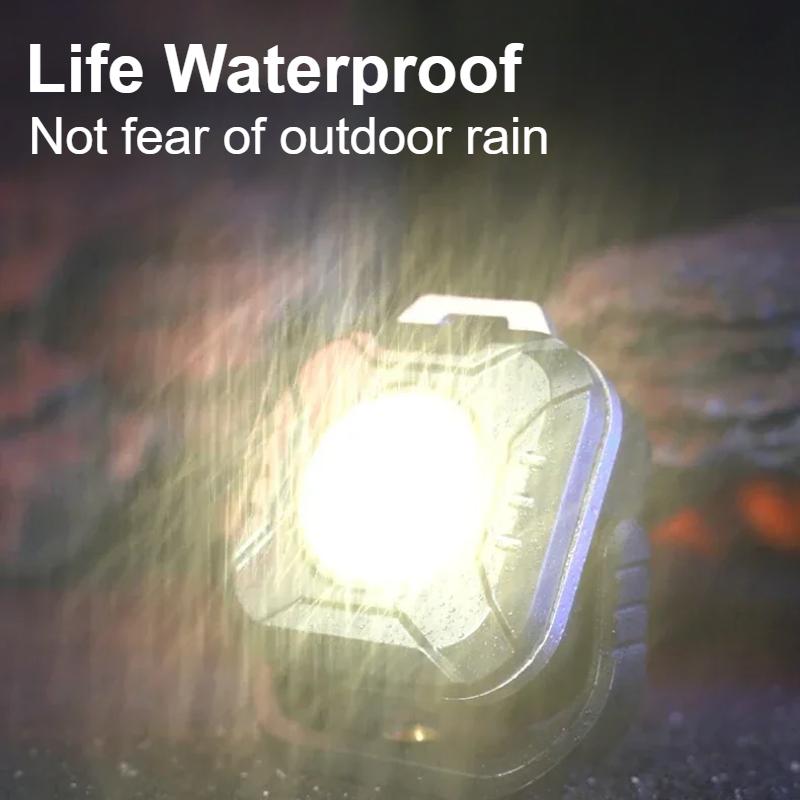 Lanternă de buzunar COB, reîncărcabilă prin USB, cu 6 moduri, super luminoasă, mini lanternă portabilă de lucru cu magnet, camping în aer liber