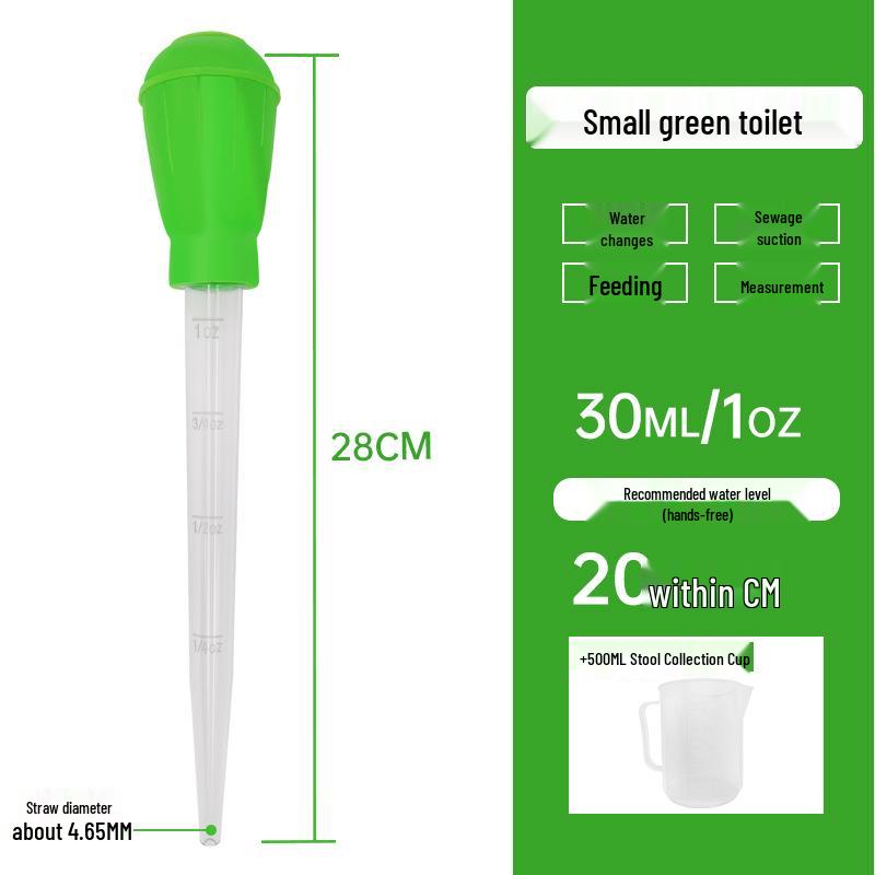 Mini Aquarium Water Changer & Siphon: Universal Suction Pipe with Large Dropper for Cleaning and Feeding Small Fish Tanks