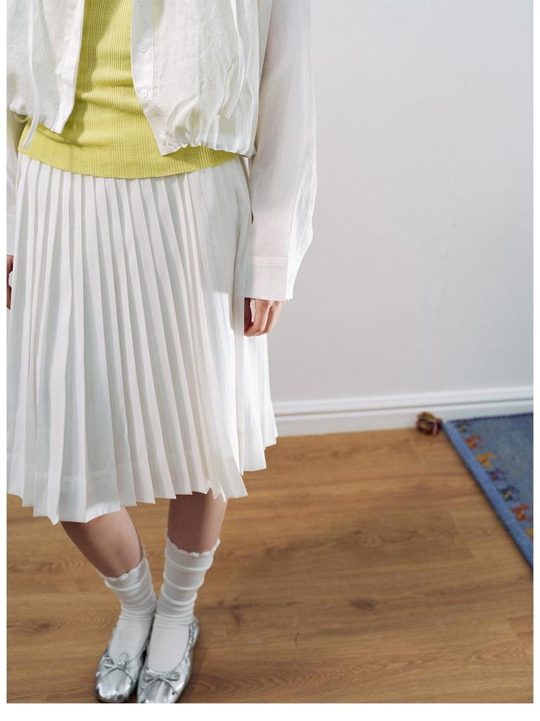 Spring New Modal Pleated Relaxed Midi Skirt - Cloud-Like Comfort
