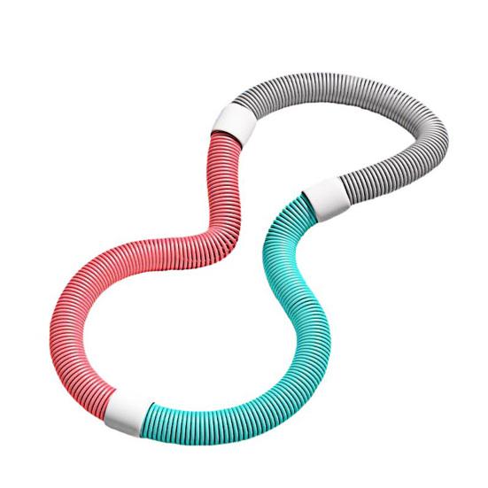 Weighted Soft Spring Hoop Waist-Friendly Foldable Fitness Hoop Portable Home Gym Men Women Adults Body Waist Slimming Exercise Equipment