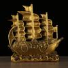 Brass Smooth Sailing Dragon Returning with Treasure Yuanbao Boat Home Living Room Office Ornament Wholesale
