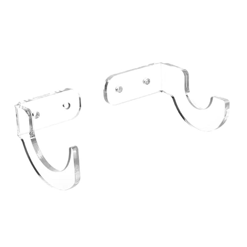 2Pcs/Set Acrylic Swords Wall Mount Display Holder Lightsaber Stand Transparent Black Swords Wall Rack Stand Holder For Toy