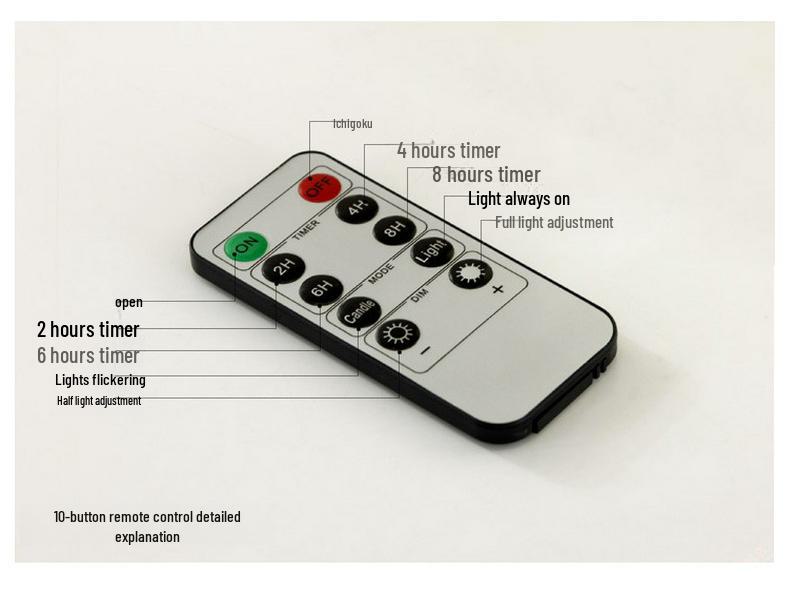 10-Key Remote LED Swing Candle: Wedding, Home, Night Light, Romantic Proposal, Buddha Candle Light
