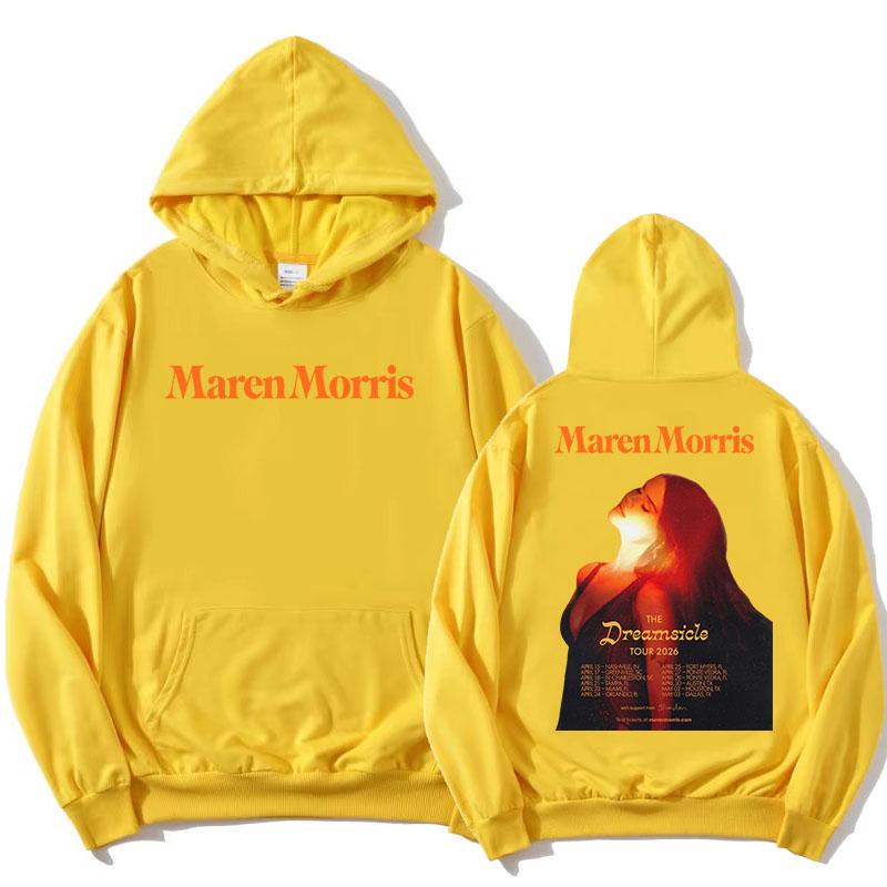 

THE Dreamsicle TOUR 2026 Hoodies Maren Morris Print Sweatshirts Long Sleeve Fleece Hooded Pullovers Loose Clothing XXXL