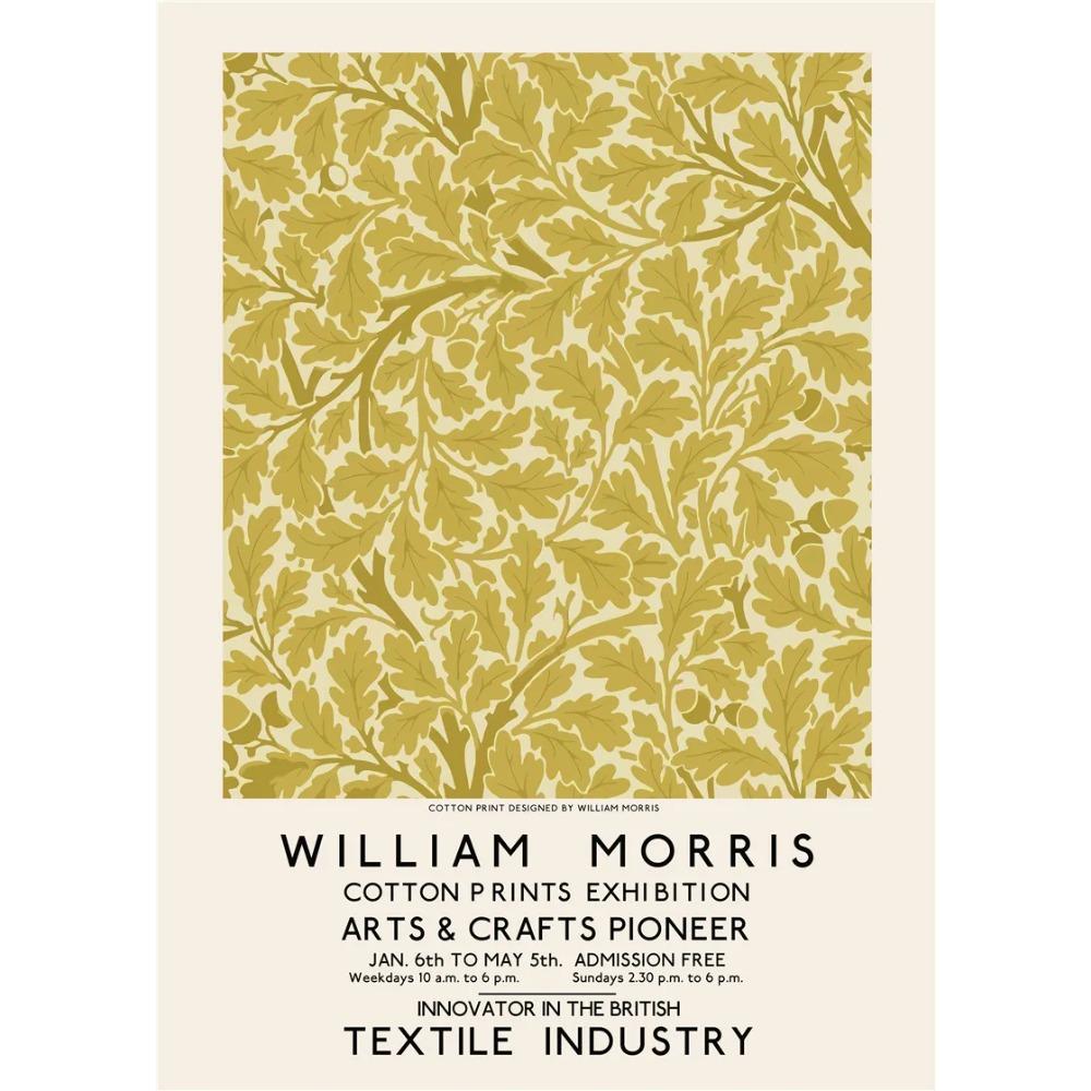 William Morris Leaf Flower Plant Wall Art Canvas Painting Gallery Nordic Posters And Prints Pictures For Home Living Room Decor