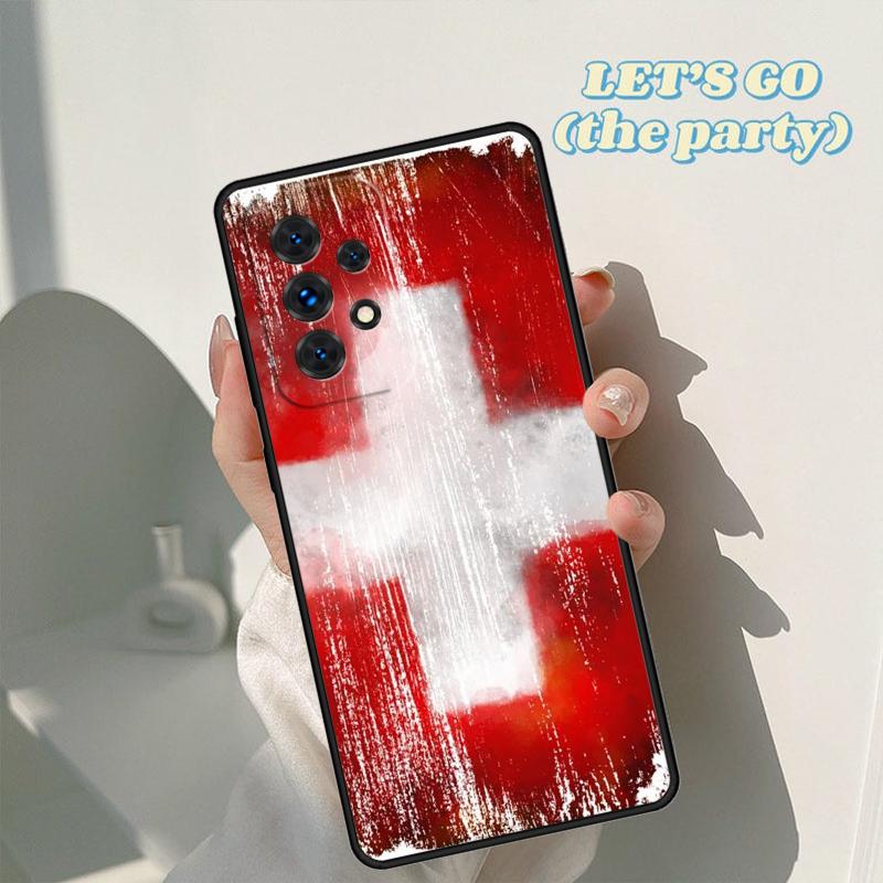 Switzerland Swiss Flag phone case For Samsung Galaxy A42 A31 A40 A51 A71 A32 A80 A91 A52 A72 A73 A20e A21S A50 A70 A11 A12 Cover