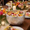 Artisanal Crafted Silver Aluminum Thai Styles Bowl Suitable For Shaved Ice Dessert Soups And Noodles Rustics Tableware