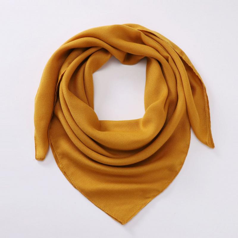 91cm solid color cotton-linen scarf headscarf, vintage square scarf, gauze scarf, shawl, breathable headscarf, women's wholesale