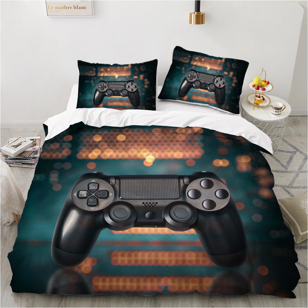 2/3pcs bedding set Digital Print Comfortable Duvet Cover for Home Bedroom Decoration, 1 Duvet Cover and 2pillowcase with Zippers
