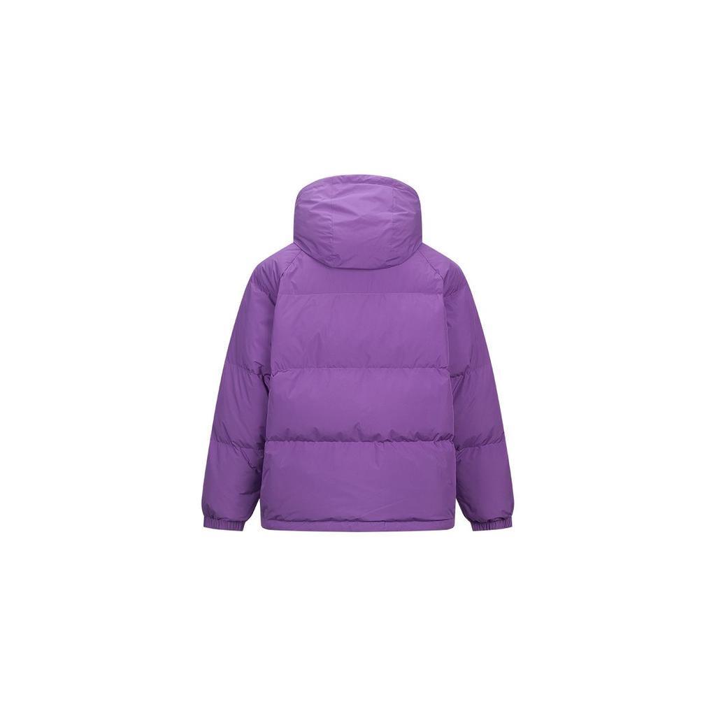 Reebok Hooded Zipper Letter Long Sleeve Down Jacket Unisex Jacket Deep-Purple 24FRM207UGP4
