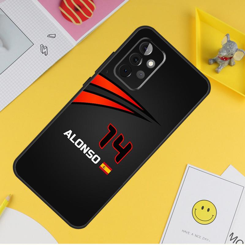 Kryt F1 Racing Fernando Alonso 14 pro Samsung Galaxy A34 A35 A14 A15 A25 A53 A33 A13 A52 A32 A12 A51 A71 A54 A55 Pouzdro