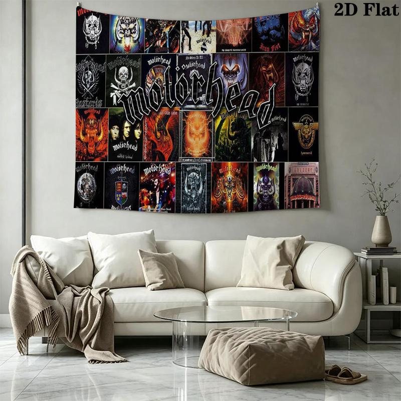 Motörhead Wall Tapestry Aesthetic Wall Hanging Printed Fabric Blanket Decorative Tapestries for Bedroom Living Room Home Decor