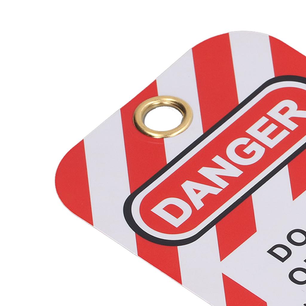 20Pcs Lockout Tagout Tags Kit PVC Plastic Reusable Engineering Safety Warning Signs Red