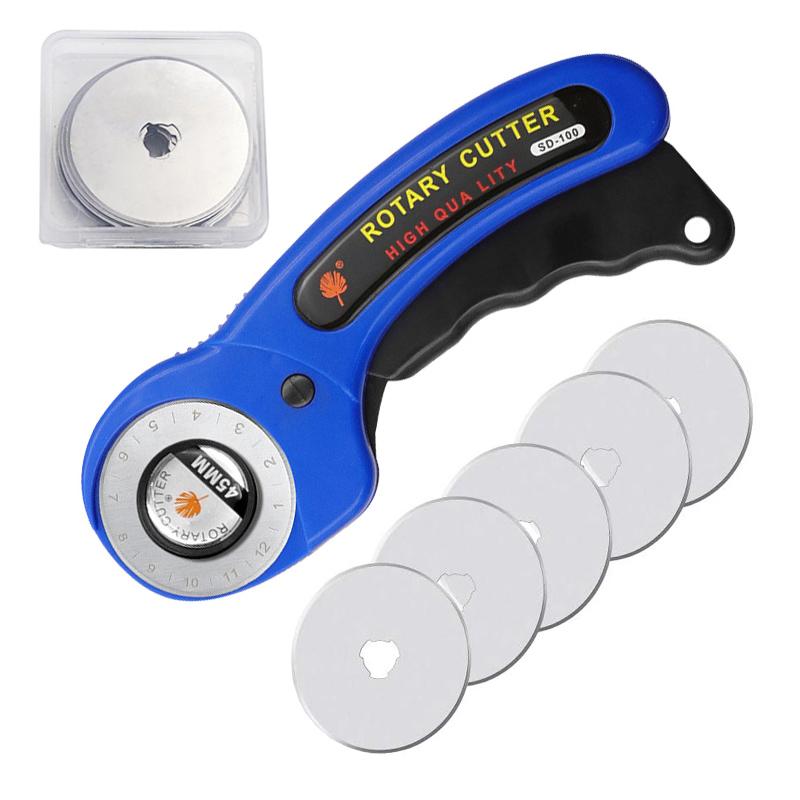 Fabric Rotary Cutter 45mm Blade Card Paper Sewing Quilting Fabric Cutting Tailor Scissors Tool Dress Clothes Making DIY Tool