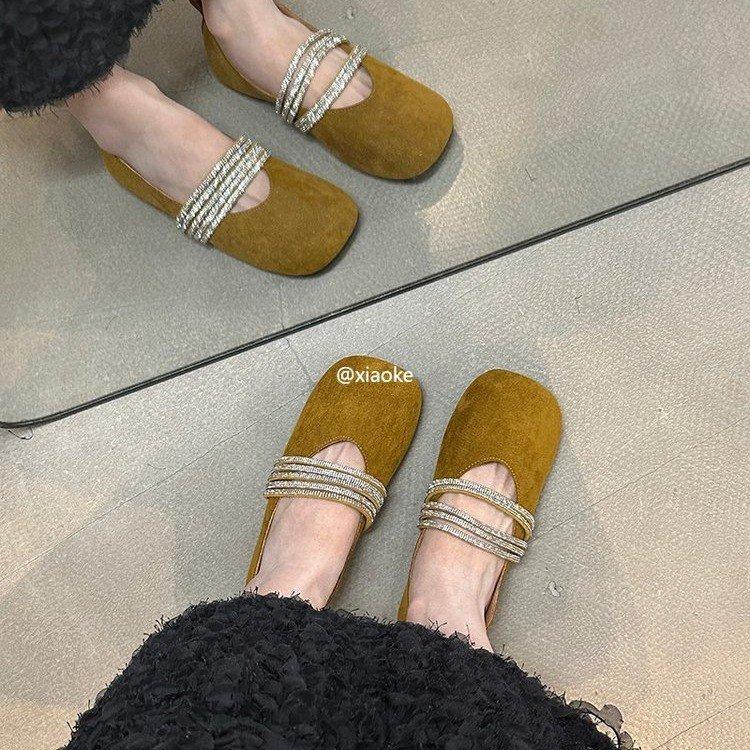 French flat-bottomed design single shoes 2025 new summer fairy style retro Doudou female gentle Mary Jane ladyshoes