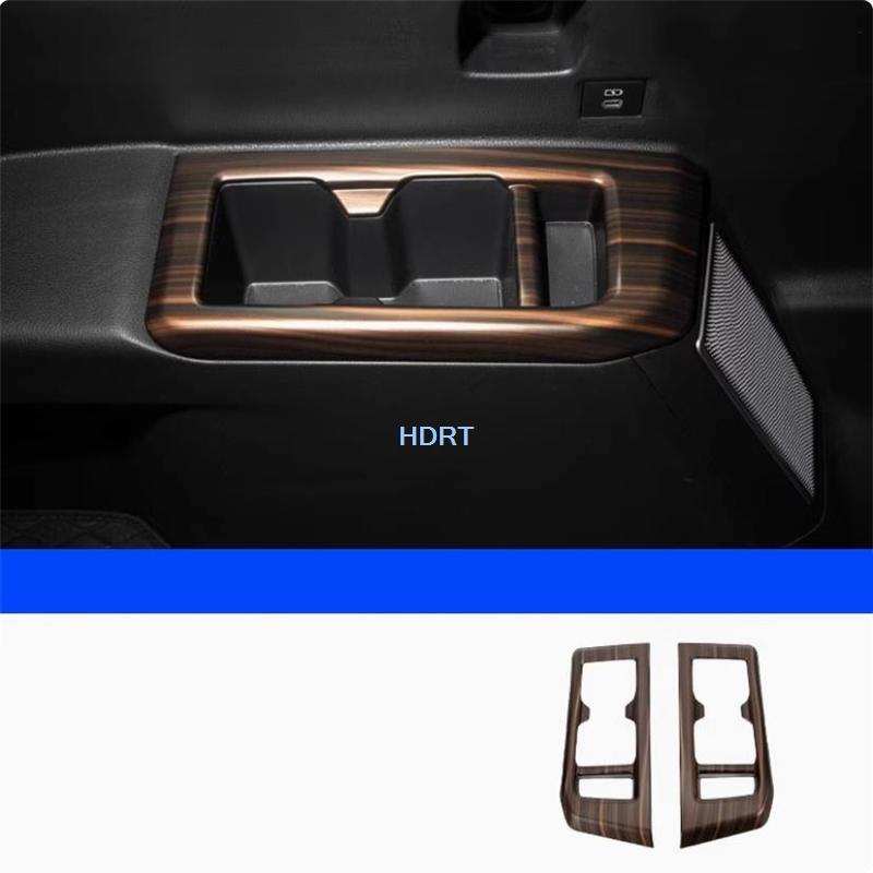 Car Style Gear Shift Lift Switch Panel Air Vent Outlet Cover Peach Wood Interior For Toyota Land Cruiser 250 Prado LC250 2024 +