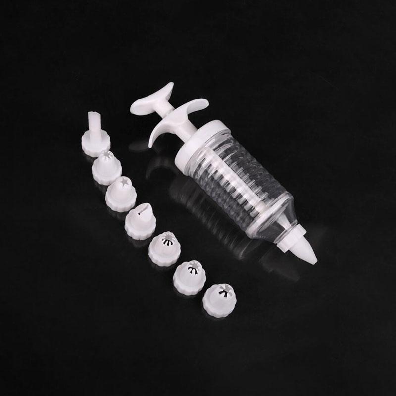 Manuální zdobička na dorty Průhledná stříkačka na cukrářský krém Zdobící pistole Pečicí tryska Nástroj na pečení dortů