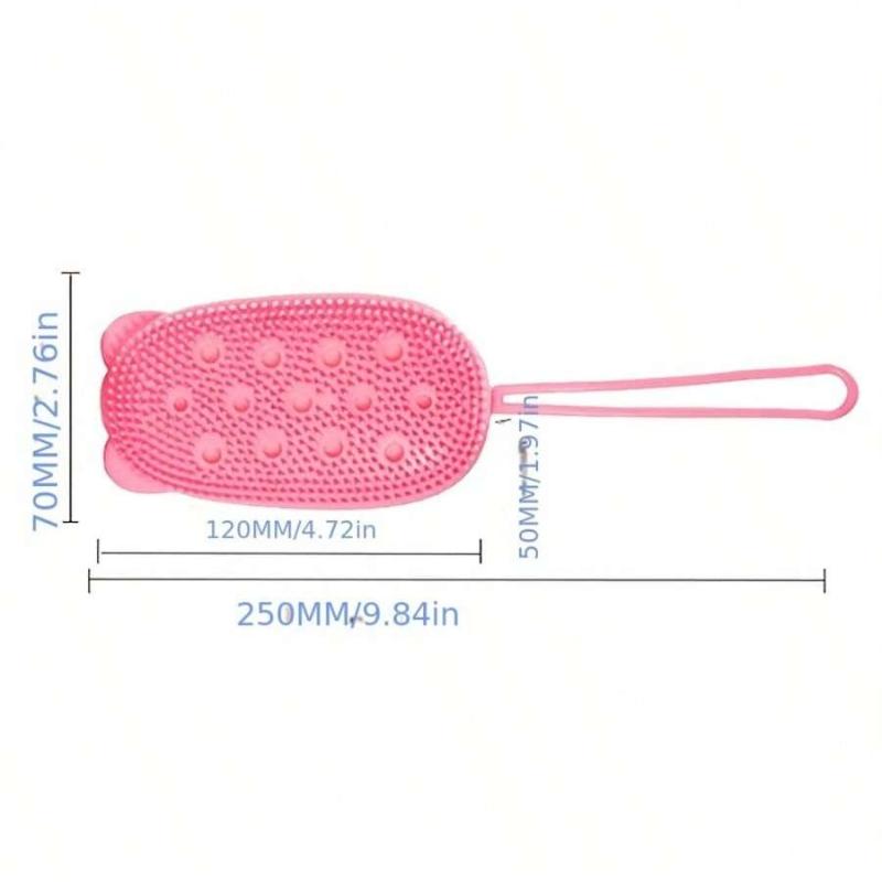 1pc Body Wash Shower Exfoliating Scrub Sponge Foam Bath Brush Massager Light Beige Cleanser Cleaning Pad Bathroom Accessories