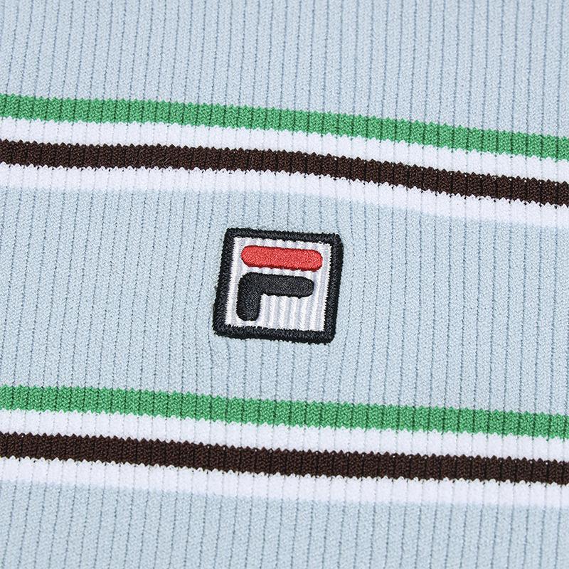FILA Heritage Color Block Striped Vintage Knit Sweater Women tops F11W638411FZB