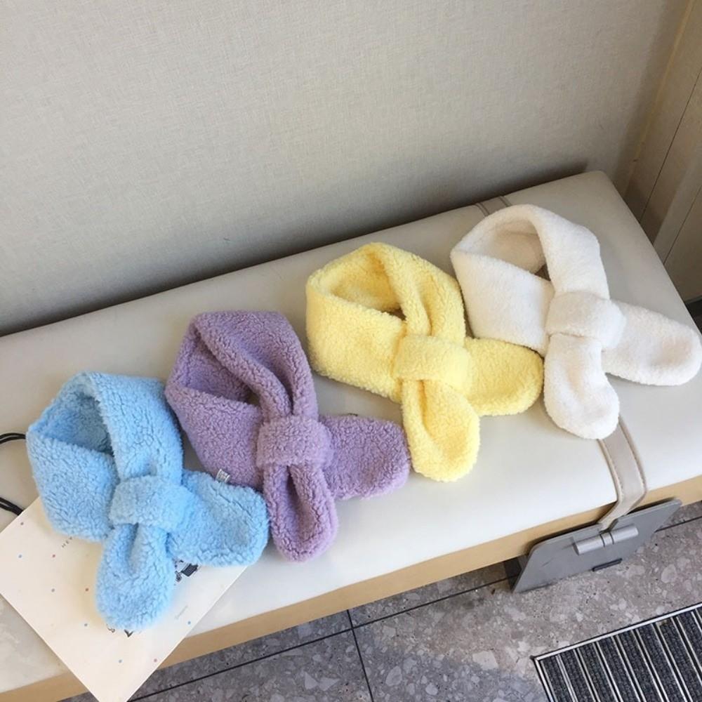 Fashion Warm Kids Winter Scarf Thick Lamb Fleece Scarf Cute Soft Children Shawl Baby Boys Girls
