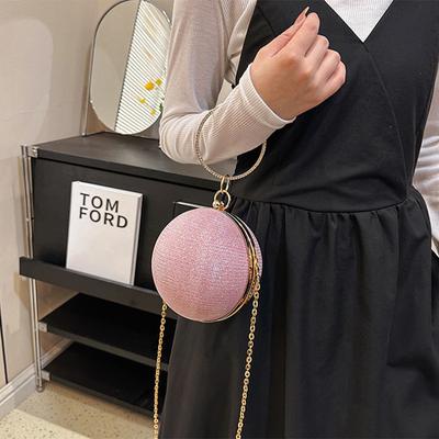 Kreisring Tragbare Abendtaschen Metall Runde Ball Handtaschen Für Lippenstift Elegante Luxus Clutch Geldbörse Hochzeit Brieftaschen