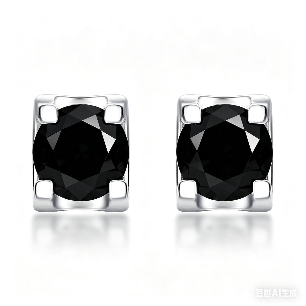 6.5mm Four Prong Moissanite Stud Earrings S925 Sterling Silver D VVS1 Fine Jewelry For Men Women